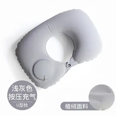 Inflatable U-shaped neck pillow, portable, travel support - 7