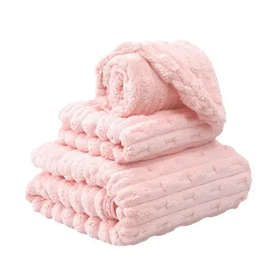 Bamboo velvet bath towel set 3-piece quick-drying - 6