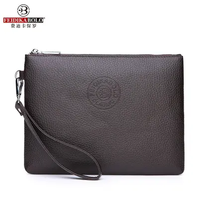 Men's PU Leather Envelope Clutch with Phone Compartment, 2023 Model - 11