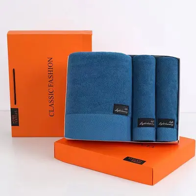 Pure cotton towel gift set, weddings/events, customizable - 2