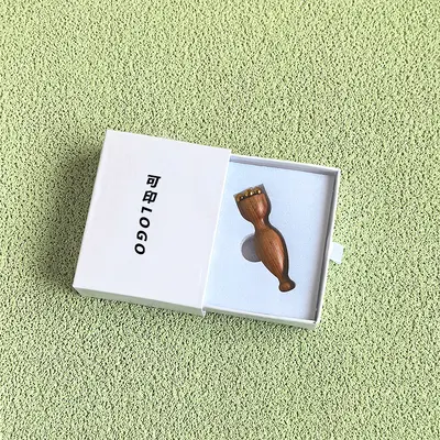 3D Roller Massage Packaging Box Lotus Head Pull-out Gift Box Jade Gua Sha Board Magnetic Suction Paper Box