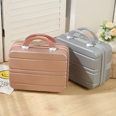 New Korean Style Macarons 14 Inch Handbag Cosmetic Bag Printed LOGO Mini Lightweight Cosmetic Bag Small Luggage
