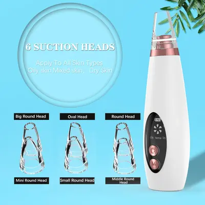 Rechargeable blackhead removal device with display, acne and blackhead removal facial cleansing tool, home facial pore cleanser - 5