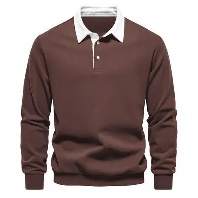 2024 neue Herbst-Poloshirt mit langen Ärmeln Trend europäische Größe Export Herren-Sweatshirt hochwertig Freizeit vielseitig Herren - 13