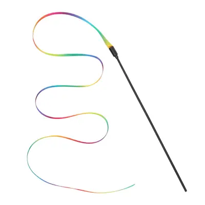 Cat Teaser Wand with Colorful Satin Ribbon, Bite-Resistant - 5