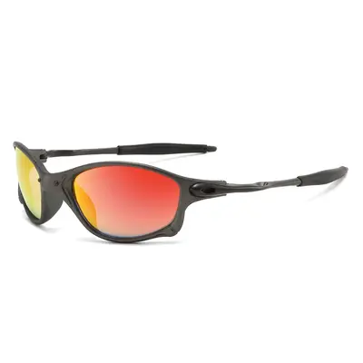 Metal Oval Cycling Sunglasses, Windproof, UV Protection - 8