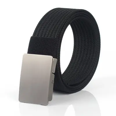 Men's Automatic Buckle Canvas Belt Imitation Nylon Outdoor Comfortable Military Training Shorts Belt Versatile Tactical Belt - 11