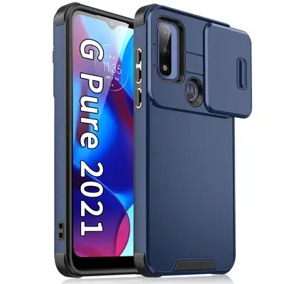 Moto G stylus 5G için uygun itme penceresi düşmeyi önleyici cep telefonu kılıfı G Power ikisi bir arada zırh koruyucu kapak - 8