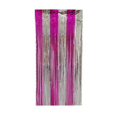 2m Two-Color Rain Silk Curtain Backdrop for Party and Birthday Decoration - 8
