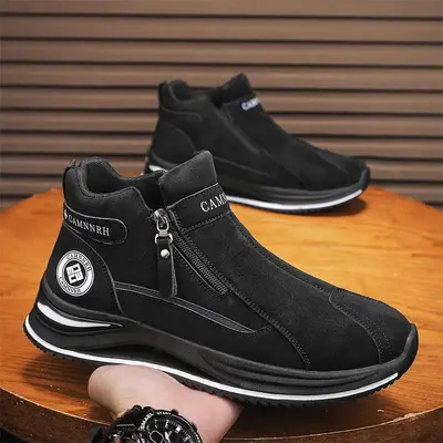 High-Top Martin Boots Thick Sole Motorcycle Shoes for Men