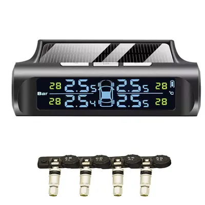 Solar TPMS Tire Pressure Monitor Wireless Tire Pressure Monitoring Tire Pressure Sensor for Vehicles - 13