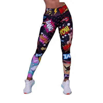 Digital Print Women's Yoga Pants, Spring Autumn Casual Style - 6