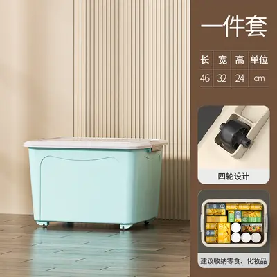 Extra Large Plastic Storage Box with Lid, High Capacity - 12