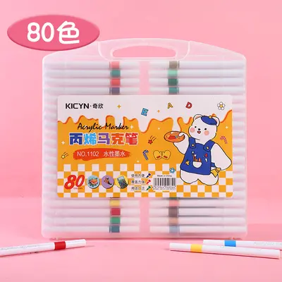 Acrylic quick-dry markers, waterproof pen set for ceramics and stone - 12