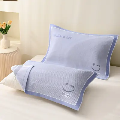 %100 pamuklu yastık kılıfı çift paket, dört mevsim gazlı bez, saç yağı önleyici - 11