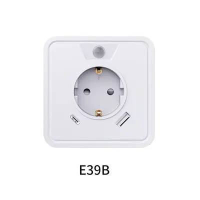 Ningbo Soma Elektrik Avrupa standart priz LED sensörlü ışık, yüksek estetik yatak odası atmosferi, USB kompakt çok fonksiyonlu kablosuz - 8