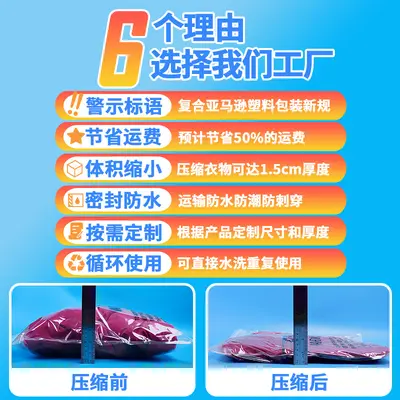 Zipper Clothing Compression Bag, Double Zipper, Vacuum