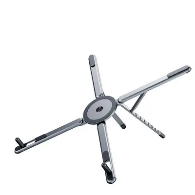 Magnetic Aluminum Alloy Phone and Tablet Stand, Foldable, Four-Leg Support - 9
