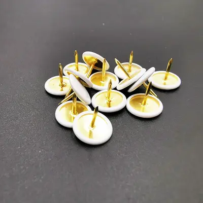 Beyaz Kaplamalı Raptiye, El Yapımı DIY ve Mantar Pano İçin, 500 Adet