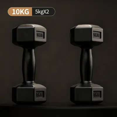 Hexagonal Dumbbell Set for Men Women Home Fitness Equipment Kettlebell Arm Muscle Training Pair Hex Rubber Coated Dumbbells Combo - 10