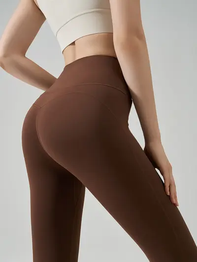 Nahtlose Yogahose, High Waist, Po-Lifting, Bauchkontrolle - 4