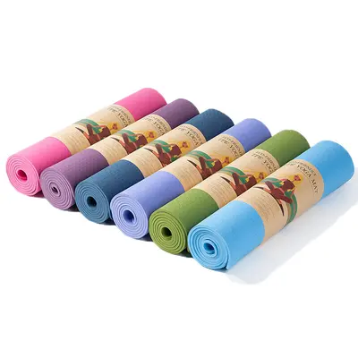 TPE Yoga Matı 0,6 cm x 61 x 183 cm, Taşınabilir, Dans ve Fitness İçin - 6