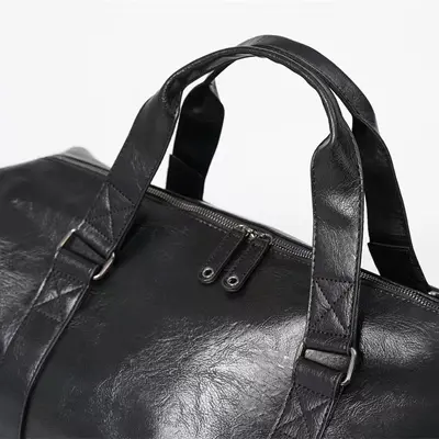 Herrenreisetasche, echtes Leder, Schuhfach, Bordgröße - 5