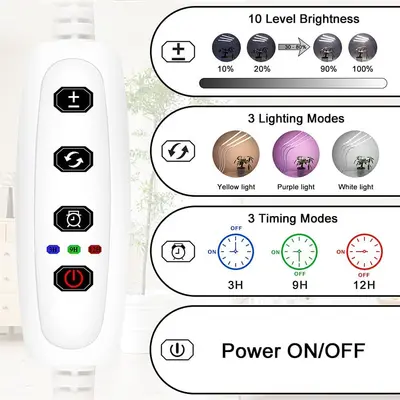Pure White LED Plant Grow Light for Indoor Plants