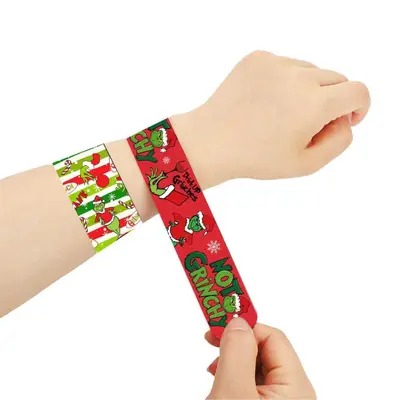 Grinch PVC Kids Snap Bracelets