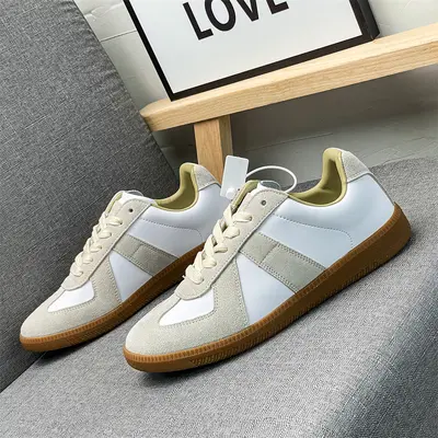 Herren Retro-Lederschuhe, echtes Leder, niedriger Schaft - 4