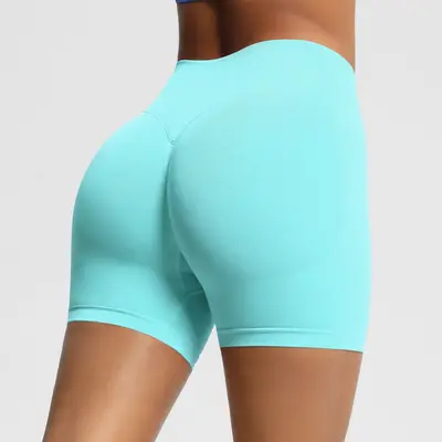 Seamless High-Waist Women's Fitness Shorts, Butt-Lifting, Quick-Dry Yoga Shorts - 8