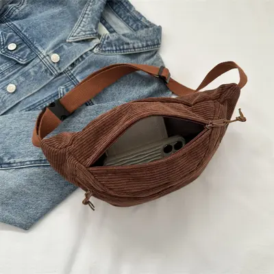 Women's Crossbody Bag, 2023 New Model, Corduroy Fabric