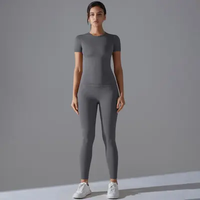 Kadın Yoga Taytı, Yüksek Elastik Nefes Alabilen Spor Kıyafeti - 11