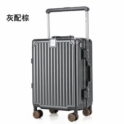 Alu-Trolley mit Rahmen, großes Fassungsvermögen, Universalrollen, Zahlenschloss - 7