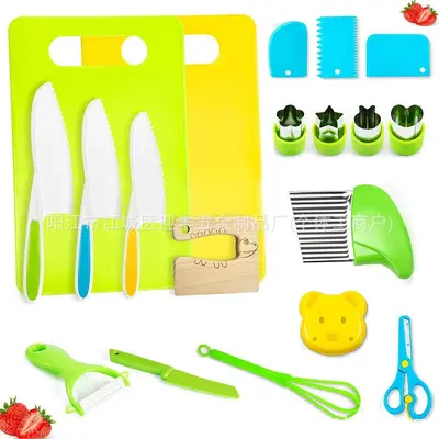 Children's kitchen toy knife set, plastic, safe