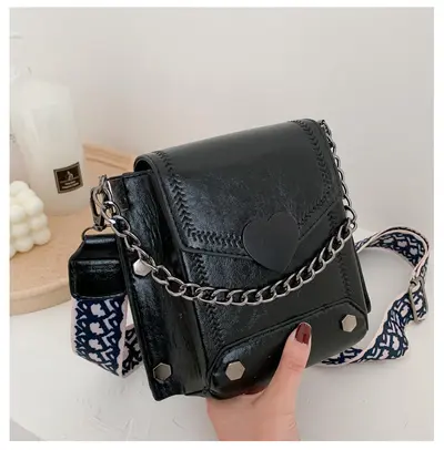 Kleine Vintage-Tasche für fettige Haut, doppelschichtige Großraum-Handytasche, Münzbörse, modische vielseitige Grenzüberschreitungs-kleine Tasche, Umhängetasche. - 7