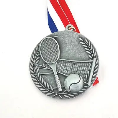 Медаль для клубных школьных теннисных соревнований в 4 цветах, подвесная медаль, производство, золотая медаль, металлическая, золото, серебро, бронза, медаль, металл