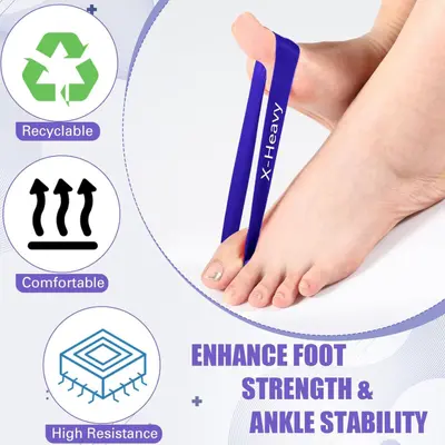 Finger Resistance Band, Thumb Fitness Training Band, Grip Ring Set - 5