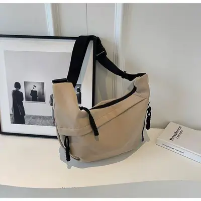 Oxford Cloth Half-Moon Underarm Bag, Large Capacity, Sports and Casual Use - 9