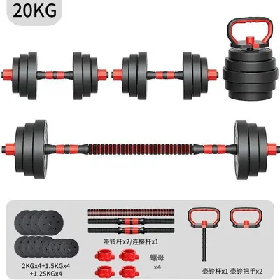 Ayarlanabilir dambıl seti, barbell ve kettlebell ile - 12