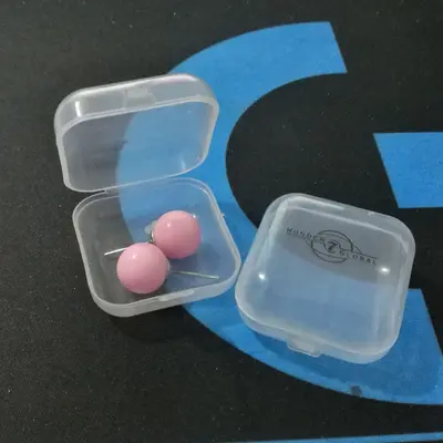 T plastik şeffaf küçük kare kutu mücevher kutusu kulak tıkaçları küçük kutu takı mini saklama kutusu LOGO ile özelleştirilebilir - 7