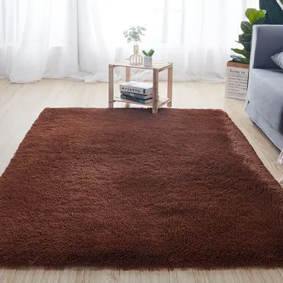 Long-Pile Silk Batik Rug, Stain-Resistant, Easy Care - 13