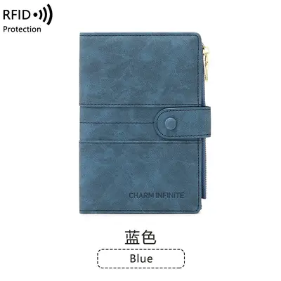 Cross-border New Anti-theft RFID Passport Holder Zipper Buckle Passport Cover Document Holder Multifunctional Travel Passport Bag - 10