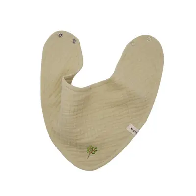 100% Cotton Embroidered Baby Bib, Thin Solid Colour - 11