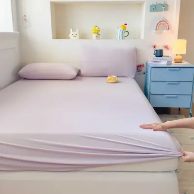 Summer Cooling Seamless Lycra Fitted Mattress Cover, 3-Piece Set - 13