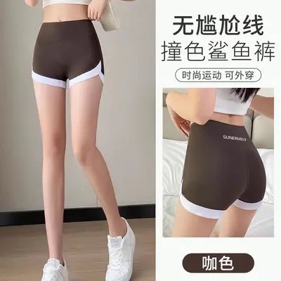 Women's Summer Safety Shorts, Thin, Solid Color, Three-Quarter - 9