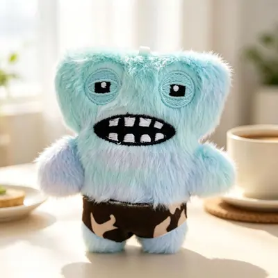 Cute Big-Tooth Monster Plush Keychain, Cartoon Bag Charm - 13