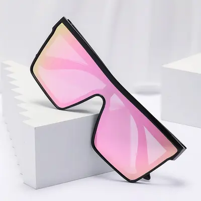 Oversized Punk Style Sunglasses, Unisex, UV Protection - 9