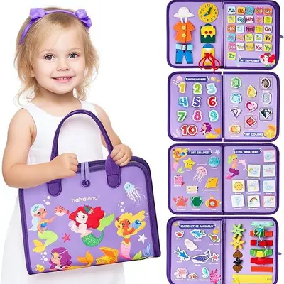 Felt Dressing Board Educational Toy, Children's Early Learning Busy Board - 5