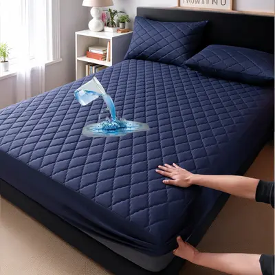 Mattress protector sheet, waterproof, quilted, solid color - 7